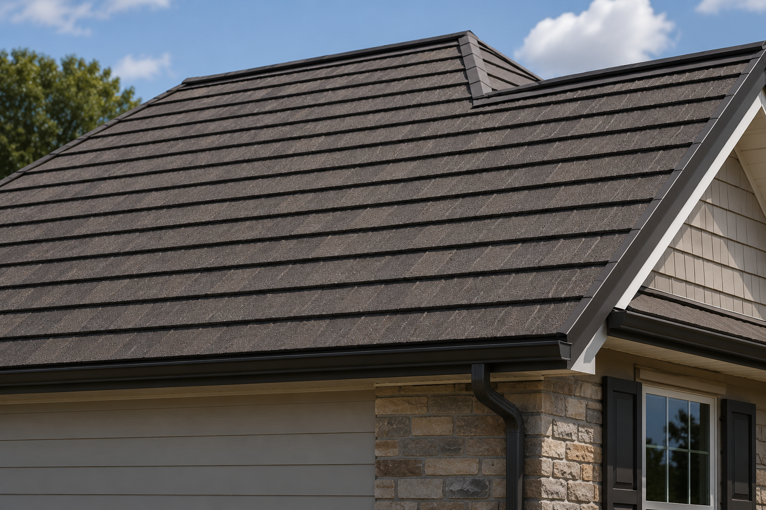 Stone-Coated Steel Class 4 Impact Panel metal roof